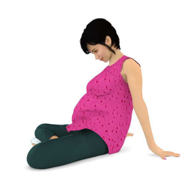 Pregnant Woman 3D model_3