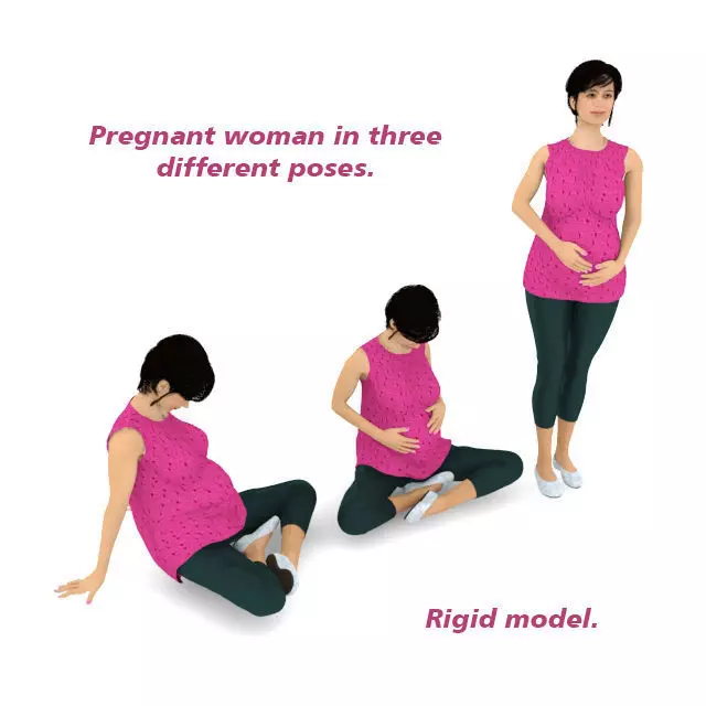 Pregnant Woman 3D model_0