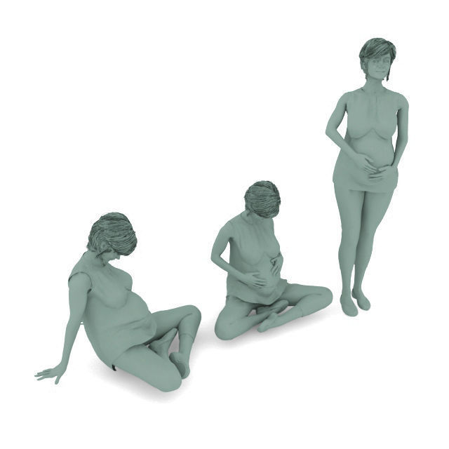 Pregnant Woman 3D model_4