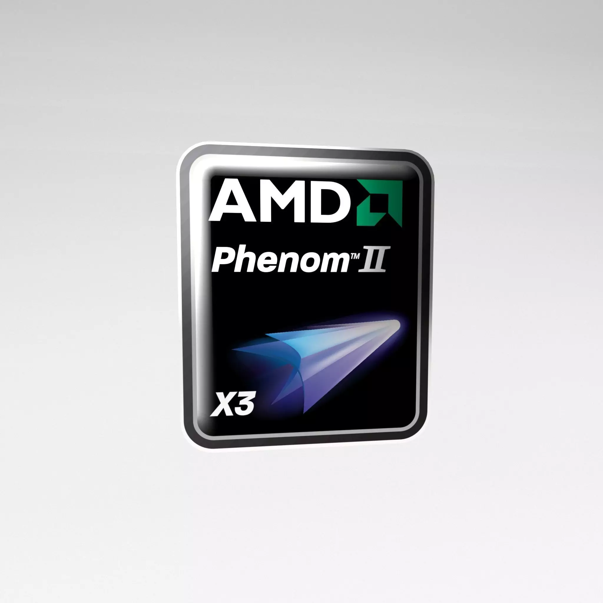 AMD Phenom 2 X3 Tag v3 001 Low-poly 3D model