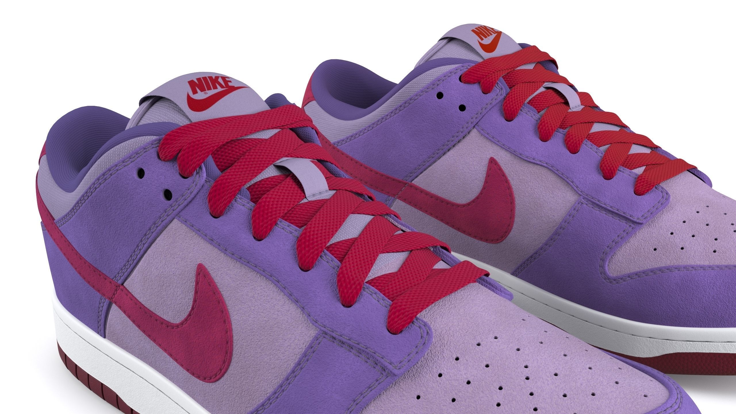 Nike Dunk Low Plum PBR Low-poly 3D model_7