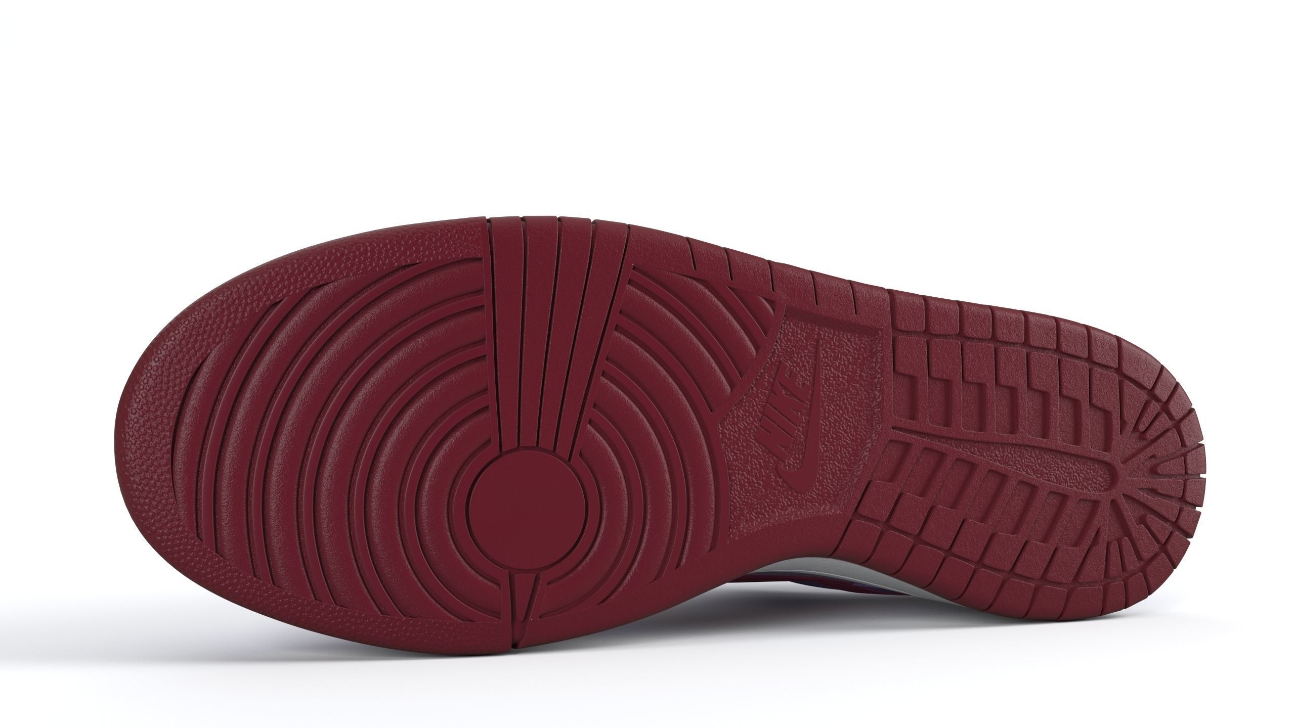 Nike Dunk Low Plum PBR Low-poly 3D model_9