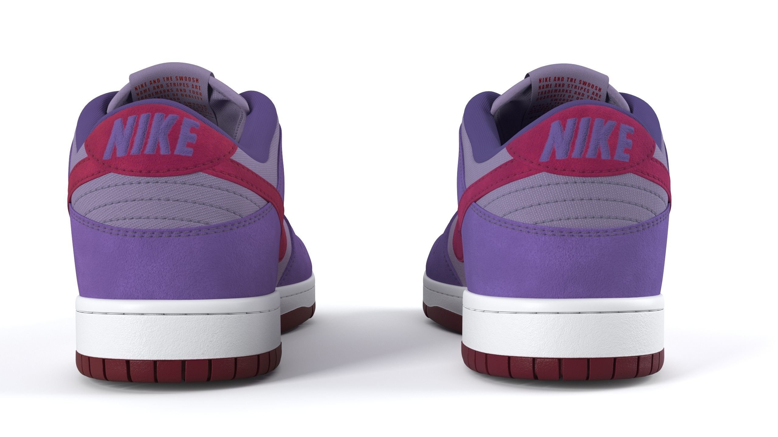 Nike Dunk Low Plum PBR Low-poly 3D model_6