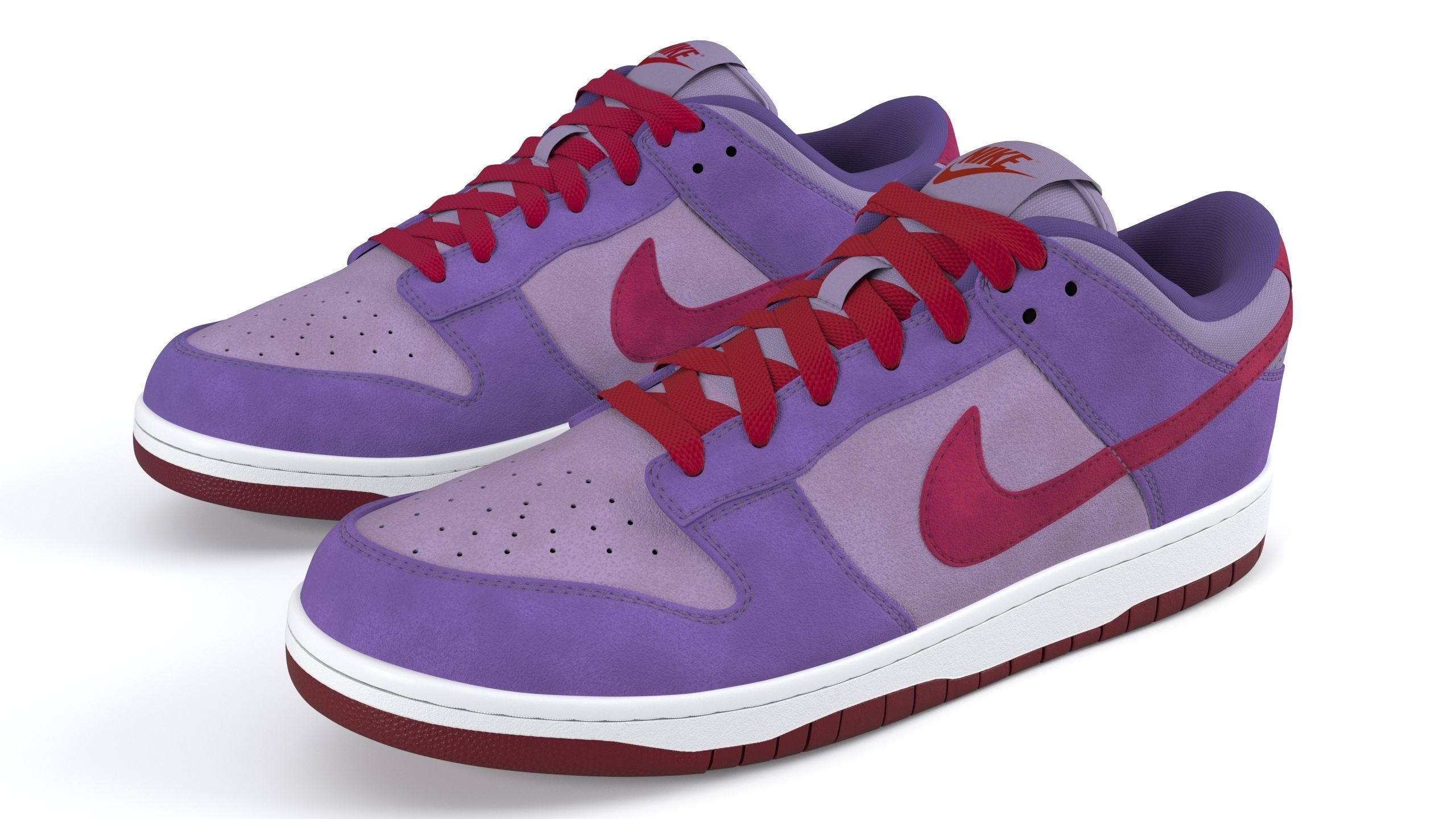 Nike Dunk Low Plum PBR Low-poly 3D model_5