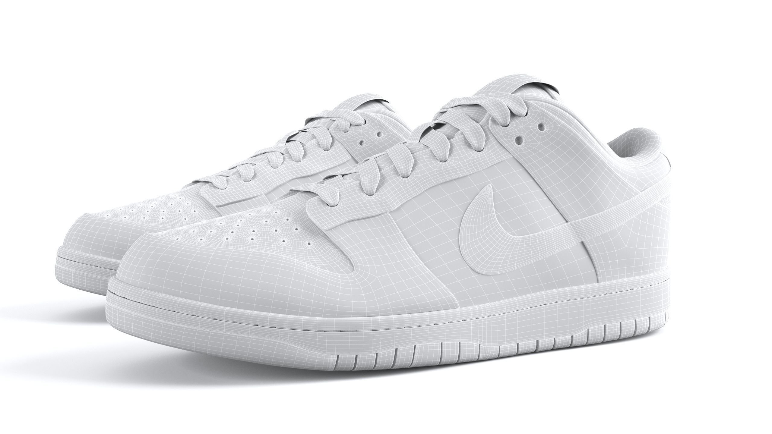 Nike Dunk Low Plum PBR Low-poly 3D model_10