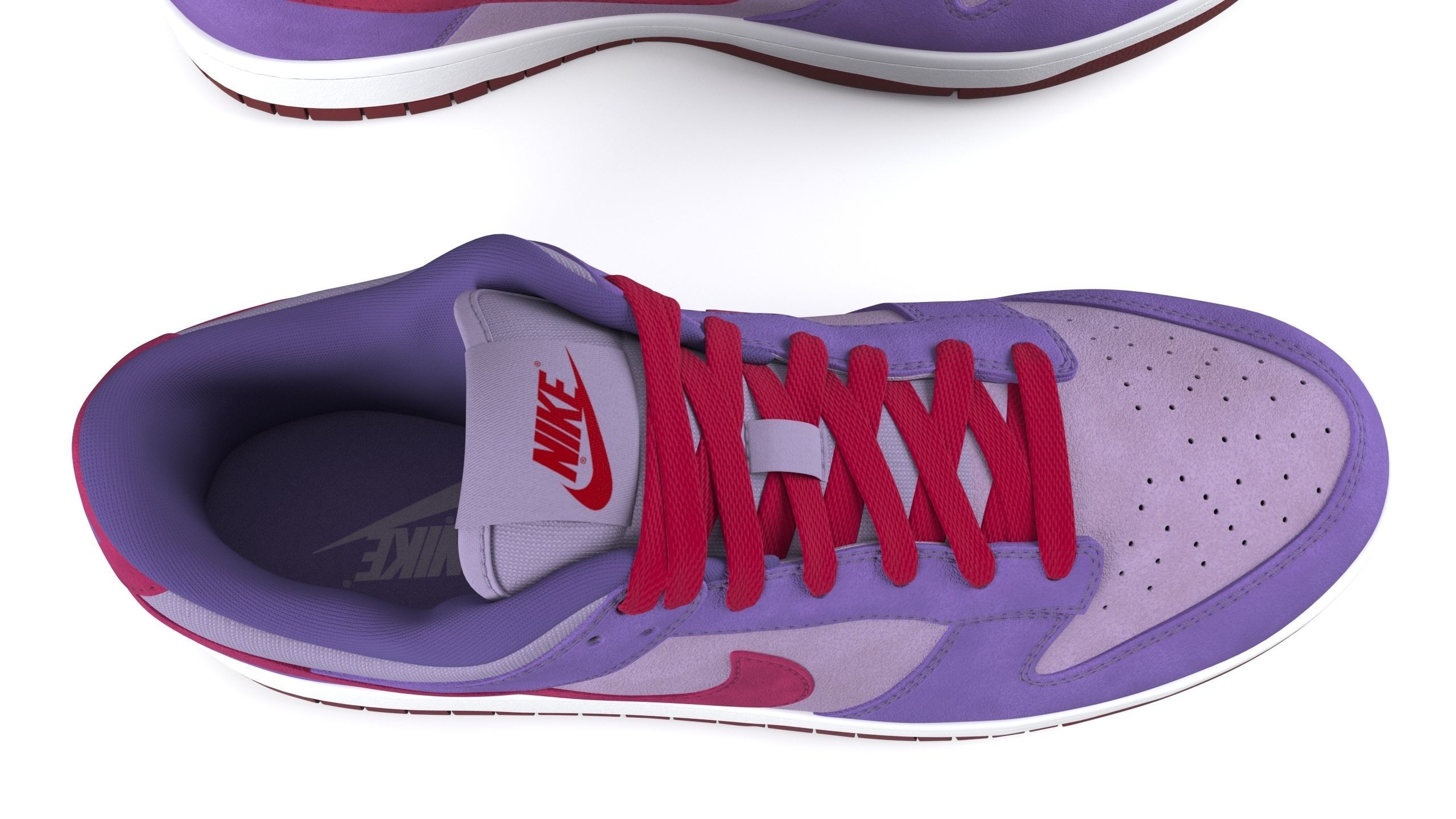 Nike Dunk Low Plum PBR Low-poly 3D model_4