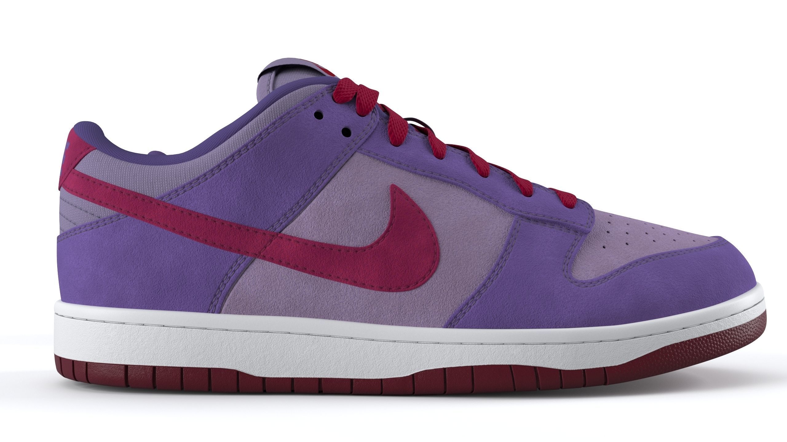 Nike Dunk Low Plum PBR Low-poly 3D model_2