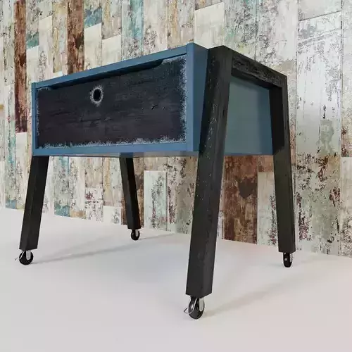 Table with a raised worktop VOX Low-poly 3D model