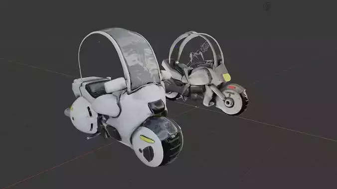 Bulmas Capsule No9 Bike Renderable Low-poly 3D model