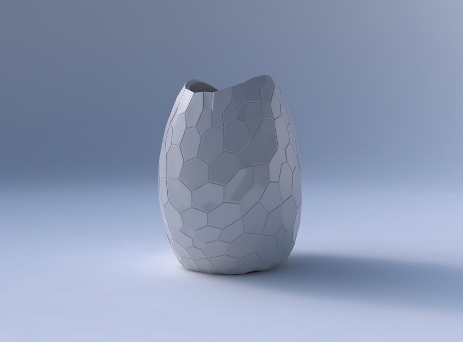 Bowl compressed with fine organic cells 3D print model_4