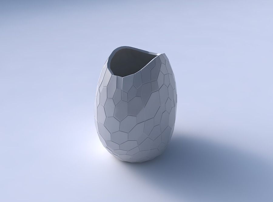 Bowl compressed with fine organic cells 3D print model_3