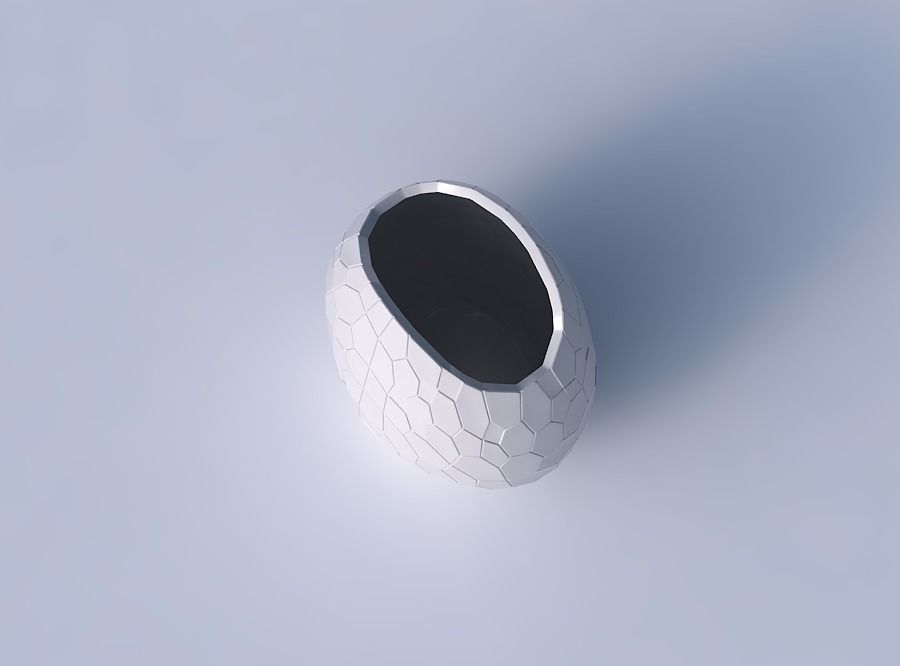 Bowl compressed with fine organic cells 3D print model_2
