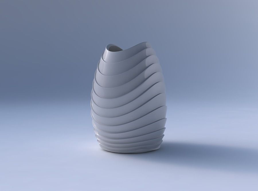 Bowl compressed with horizontal layers 3D print model_4