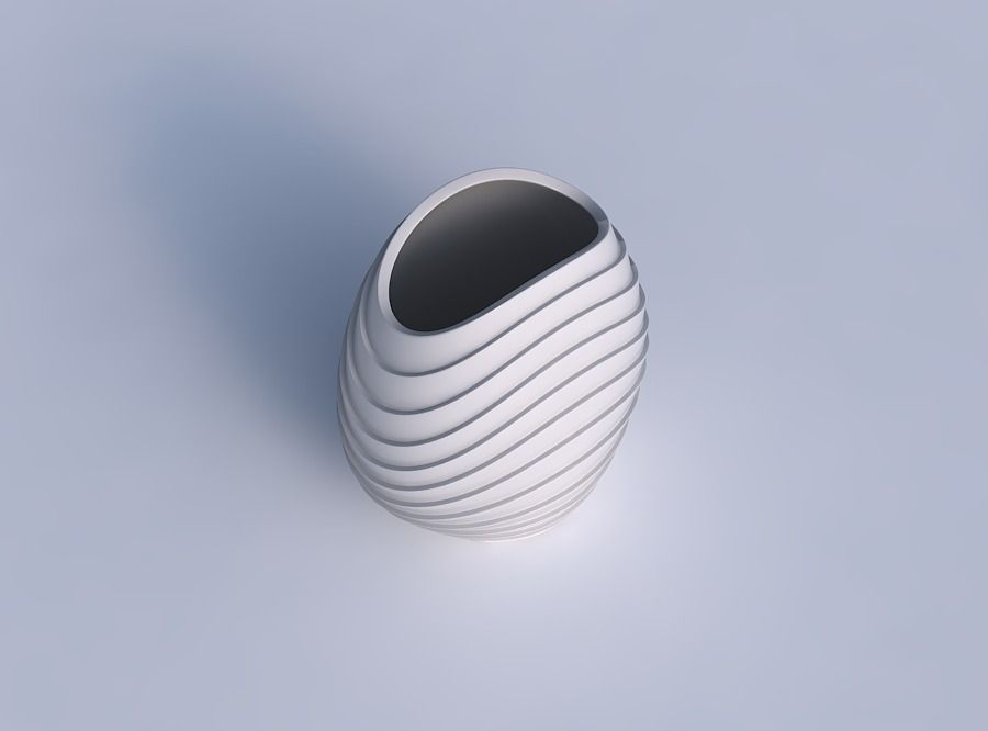 Bowl compressed with horizontal layers 3D print model_1