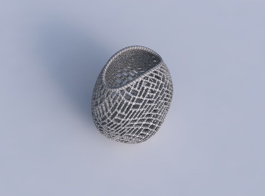 Bowl compressed with lattice tiles 3D print model_6