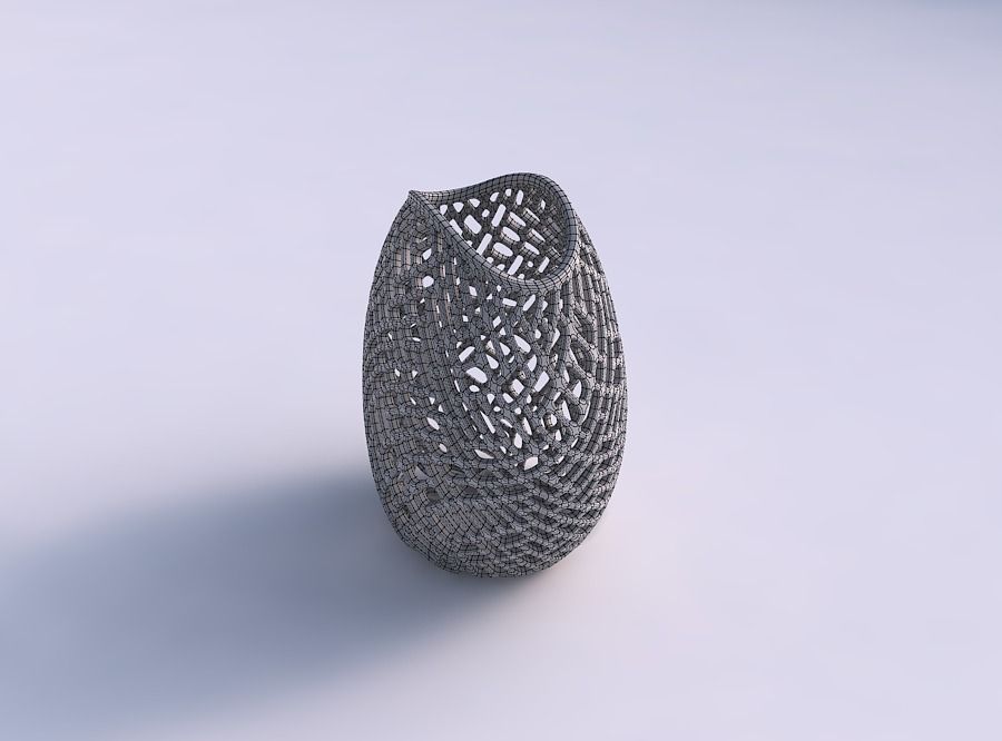 Bowl compressed with lattice tiles 3D print model_5