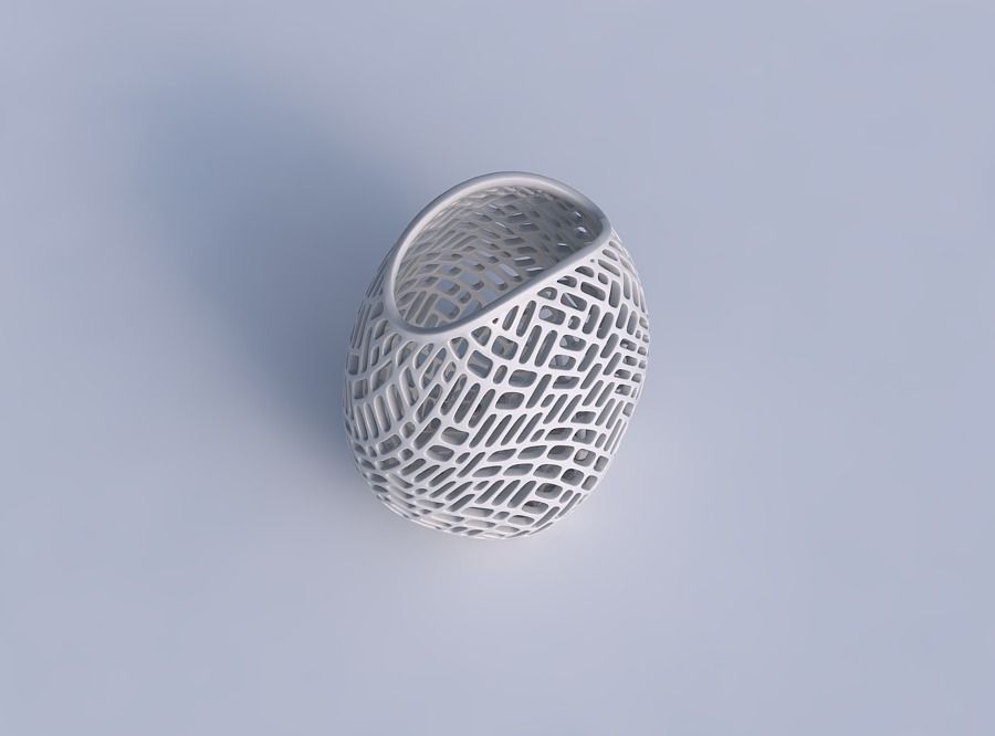 Bowl compressed with lattice tiles 3D print model_1