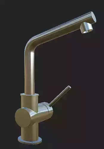 Lundskar stainless steel kitchen faucet Low-poly 3D model