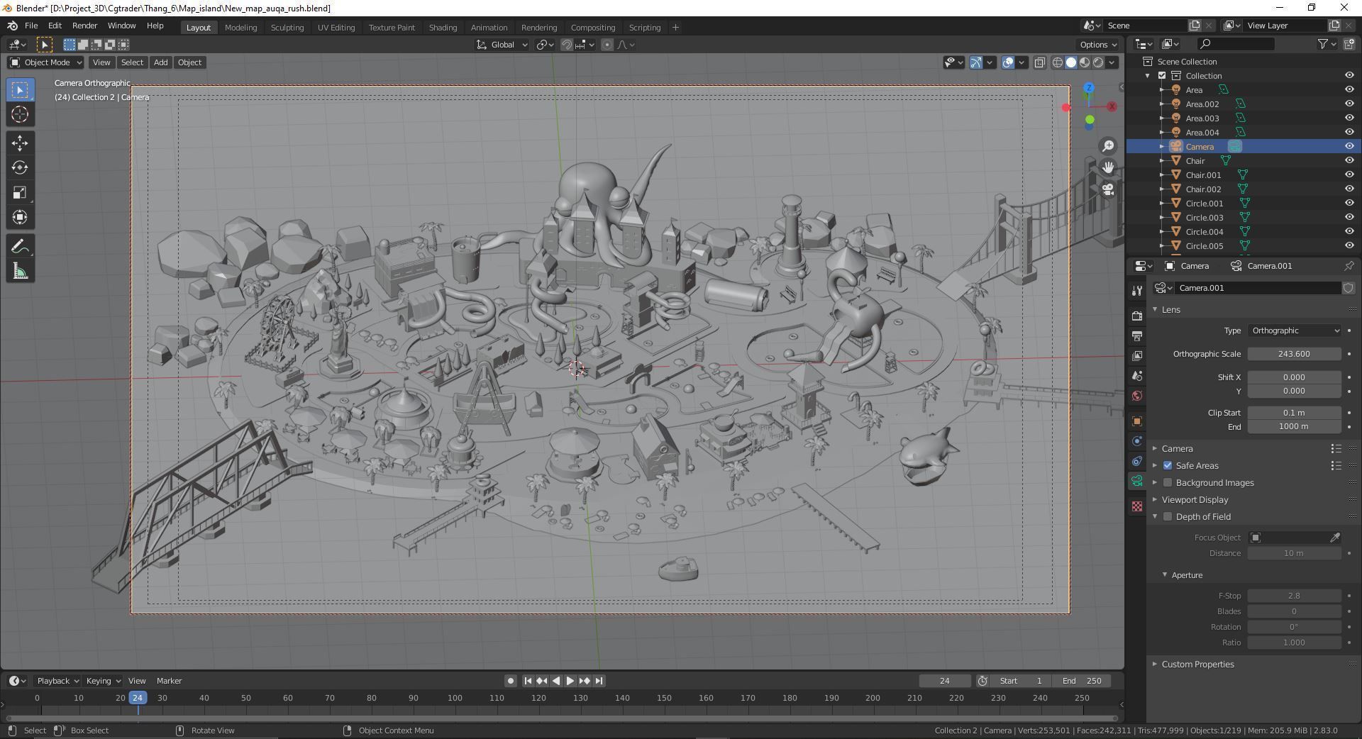 Cartoon island Low poly 3D for Games Low-poly 3D model Low-poly 3D model_8