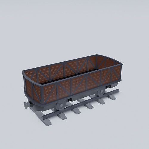 Freight Wagon v3 Low-poly 3D model