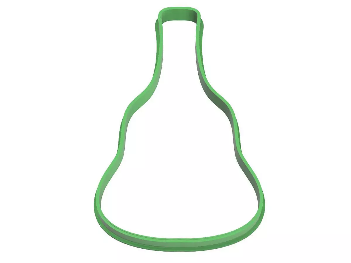 0099 Bottle 2 cookie cutter 3D print model_0