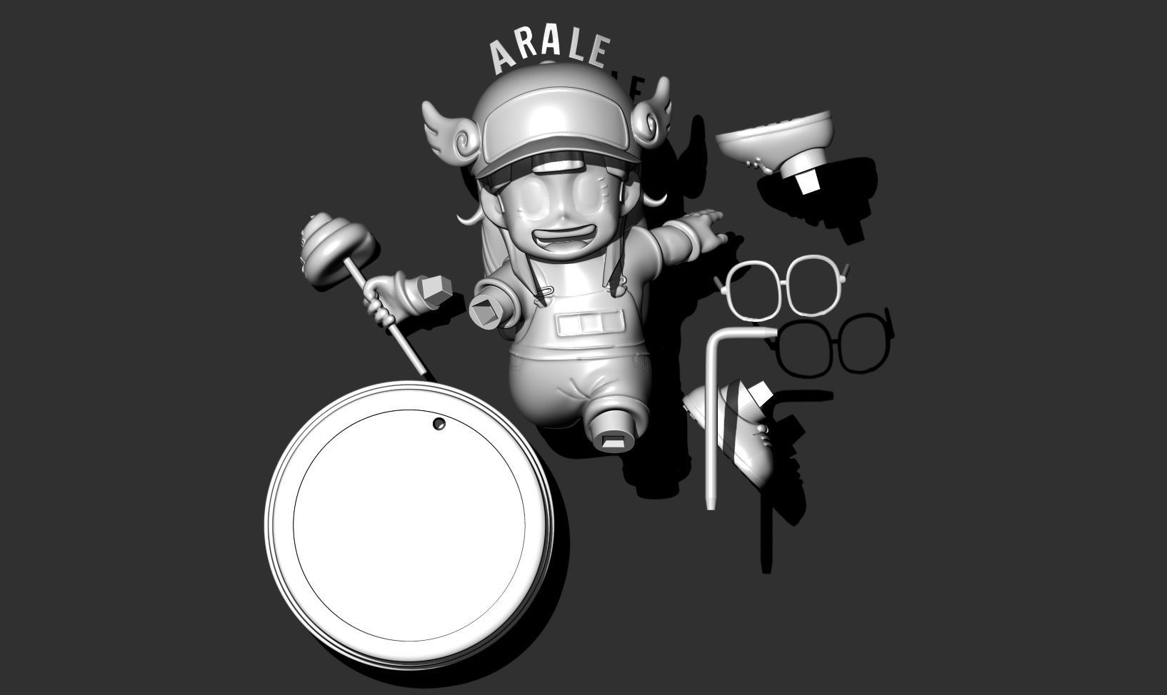 Arale - Dr Slump Fanart 3D model 3D printable | CGTrader