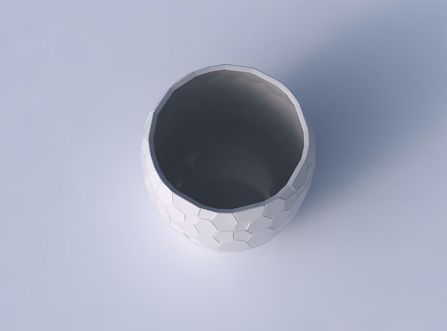 Bowl cylindrical with fine organic cells 3D print model_2