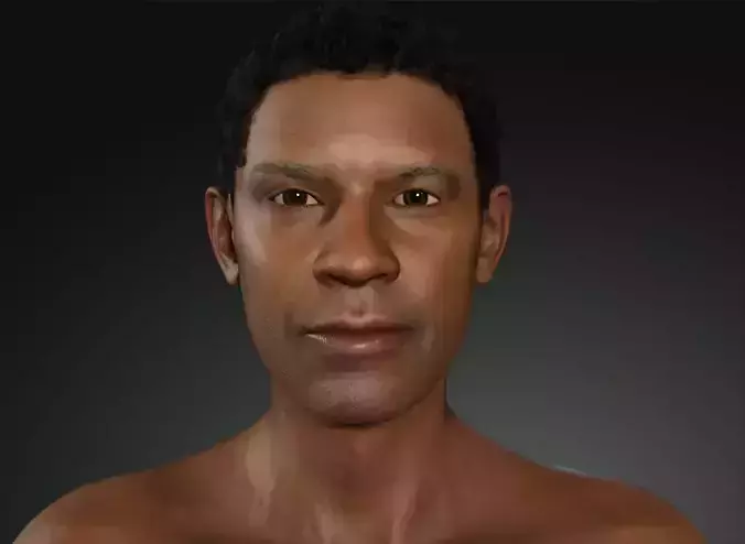 denzel man with no shirt Low-poly 3D model