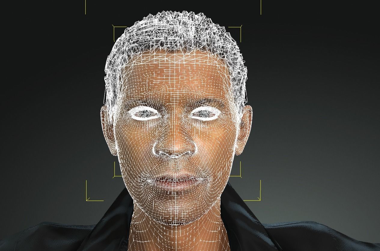 denzel man with no shirt Low-poly 3D model_7