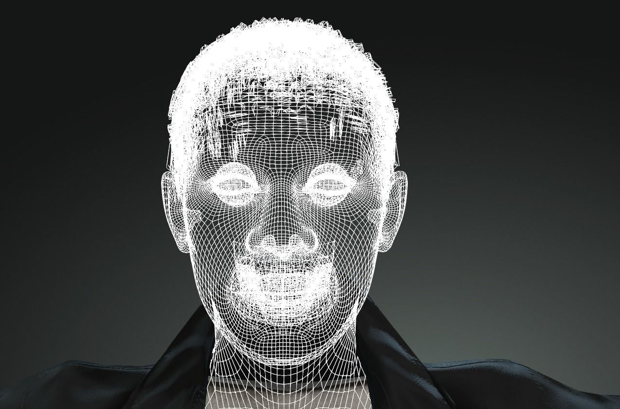 denzel man with no shirt Low-poly 3D model_6