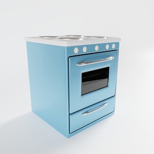 Vintage Electric Stove 3D model