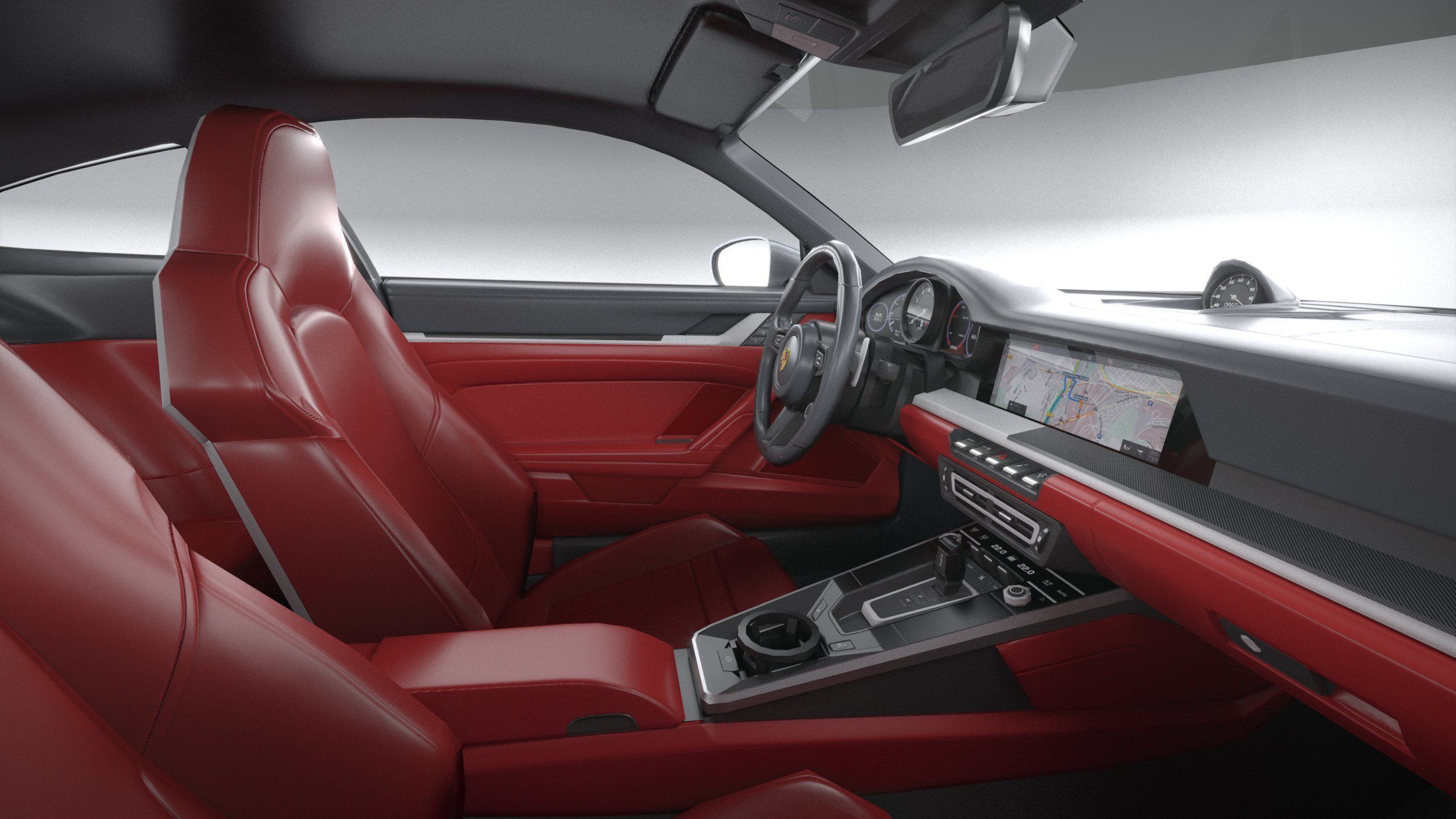 Porsche 911 Turbo S 2021 lowpoly Low-poly 3D model_34