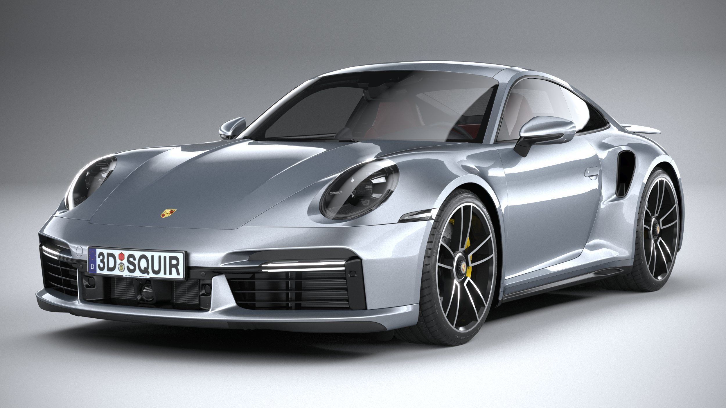 Porsche 911 Turbo S 2021 lowpoly Low-poly 3D model_2