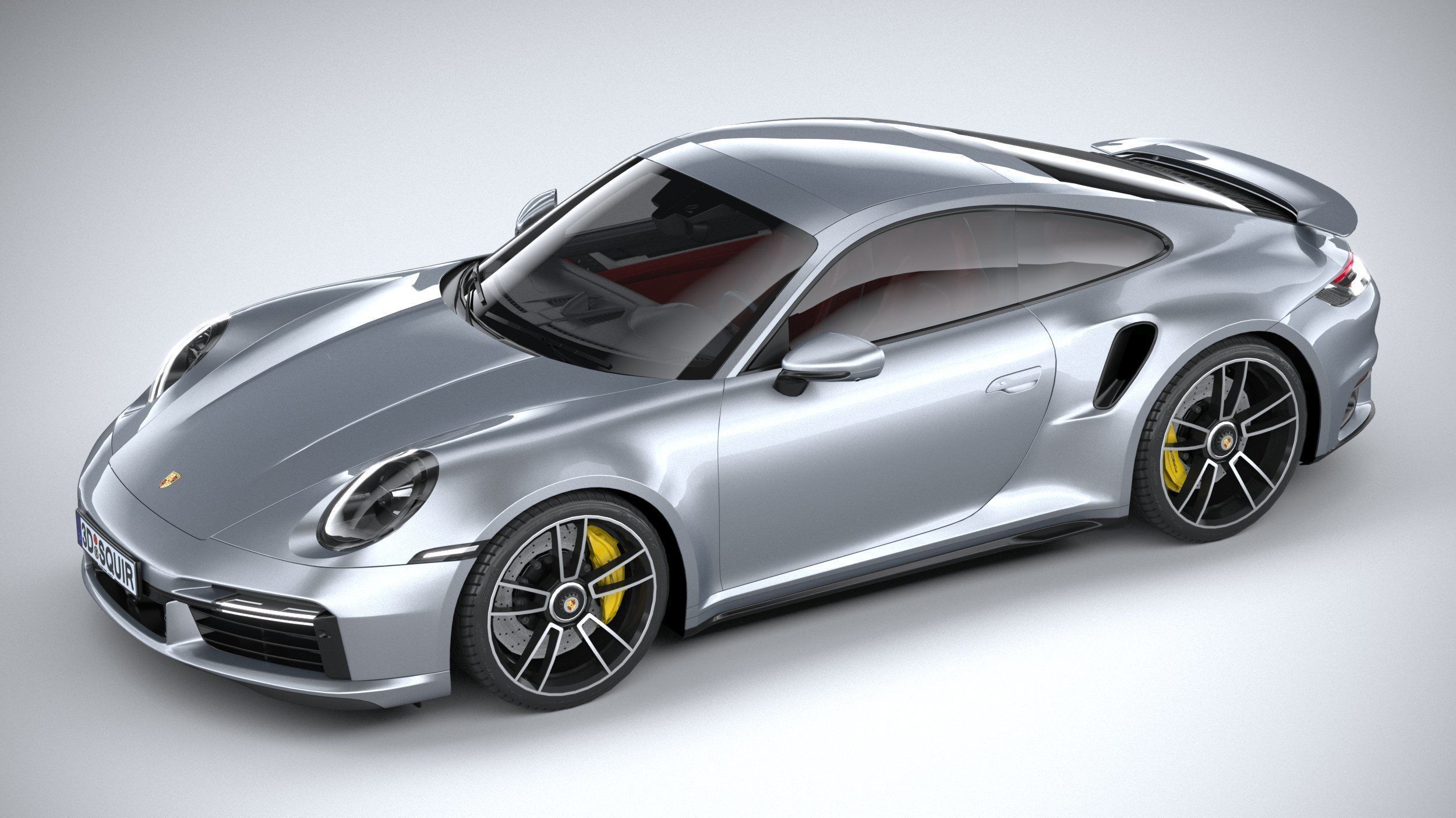 Porsche 911 Turbo S 2021 lowpoly Low-poly 3D model_7