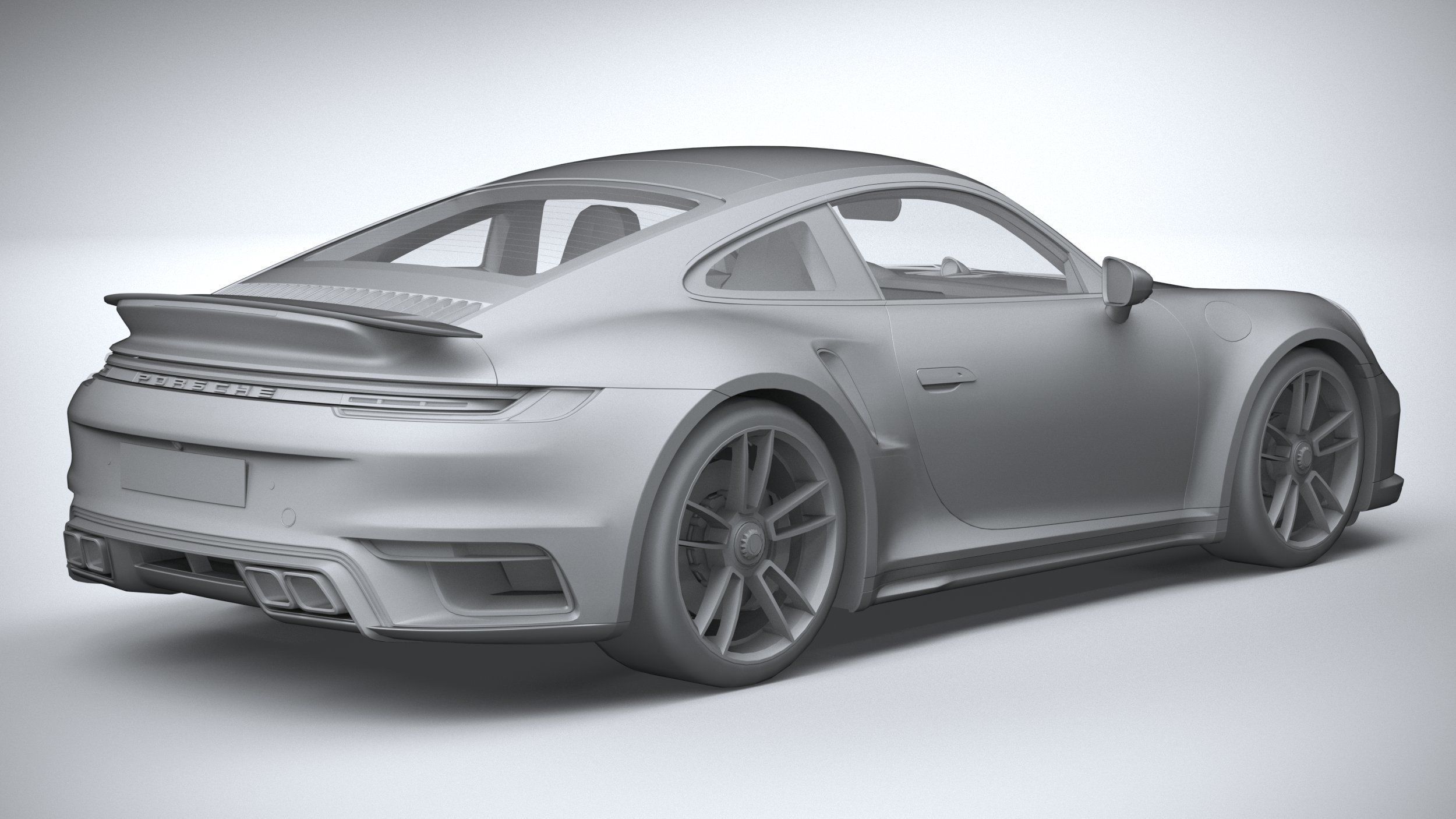Porsche 911 Turbo S 2021 lowpoly Low-poly 3D model_31