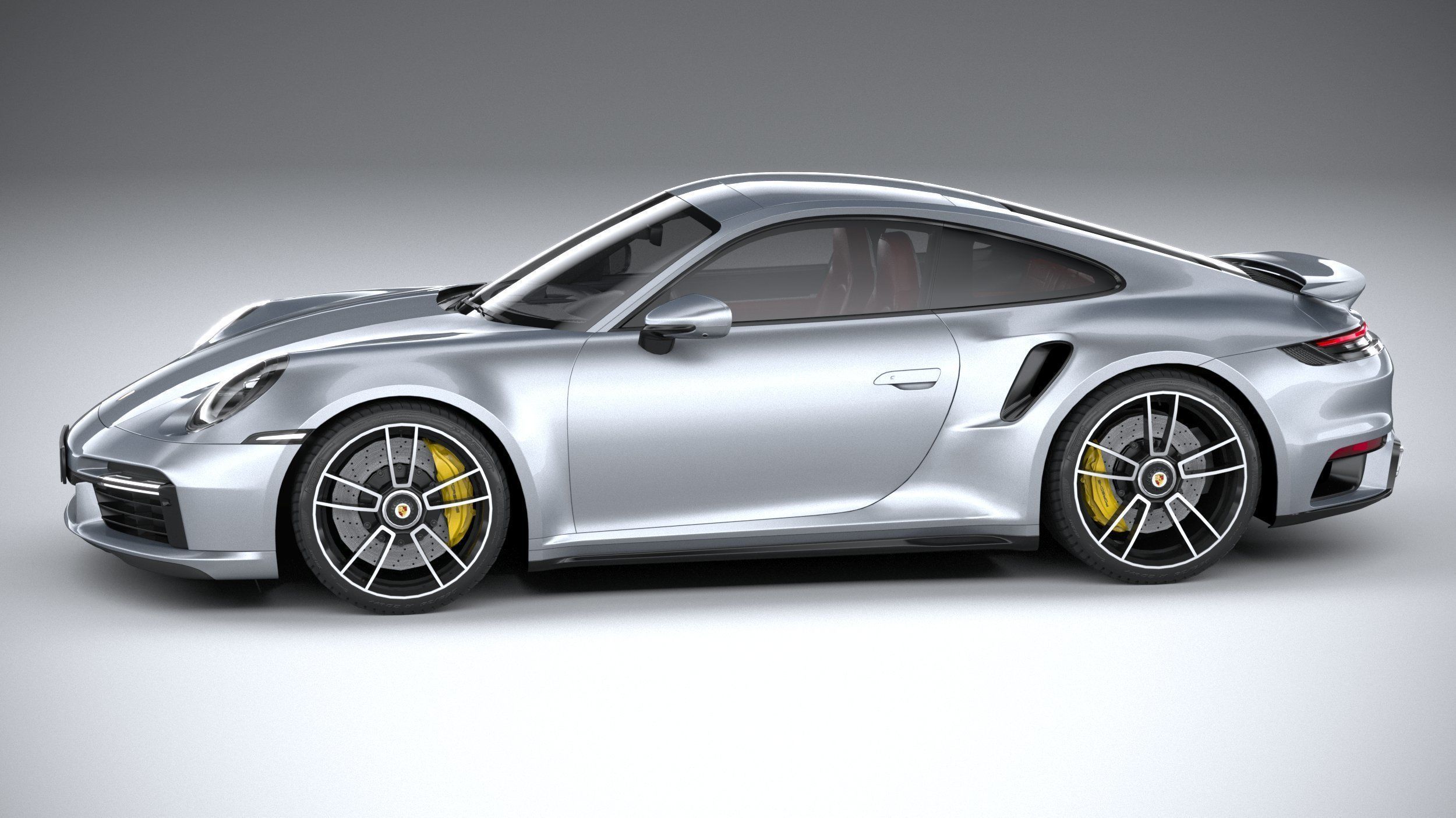 Porsche 911 Turbo S 2021 lowpoly Low-poly 3D model_8