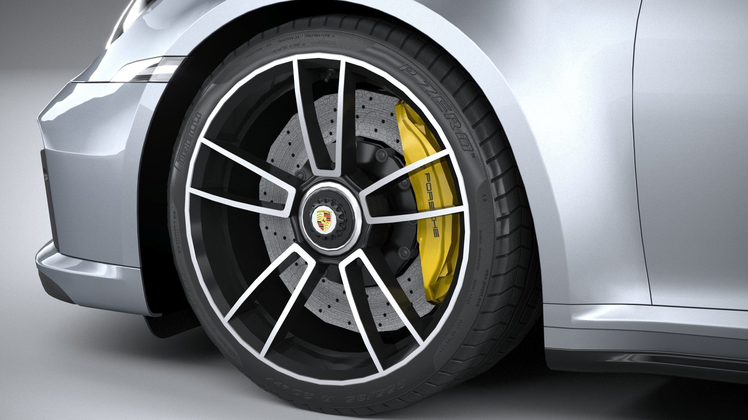 Porsche 911 Turbo S 2021 lowpoly Low-poly 3D model_16