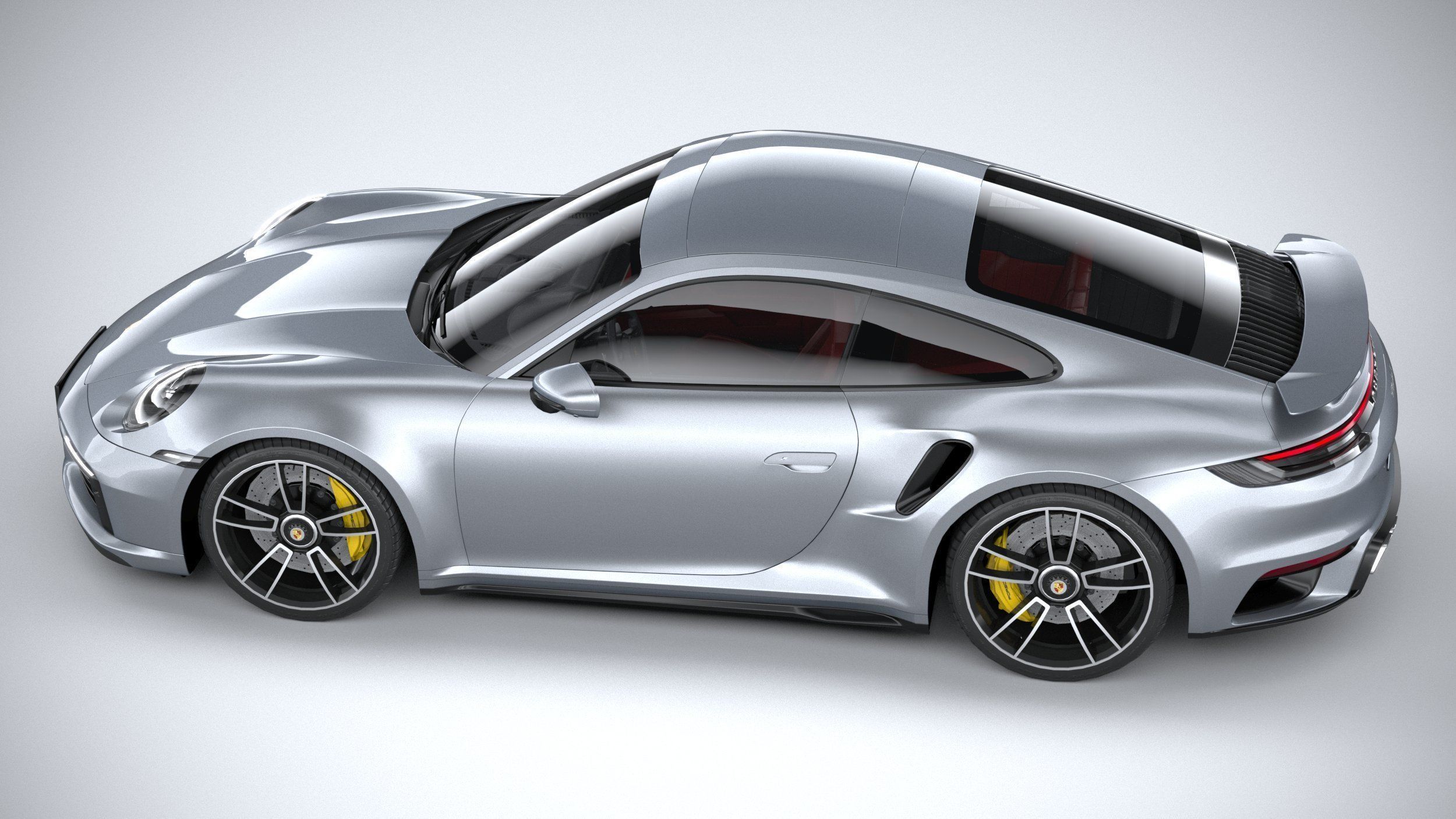 Porsche 911 Turbo S 2021 lowpoly Low-poly 3D model_9
