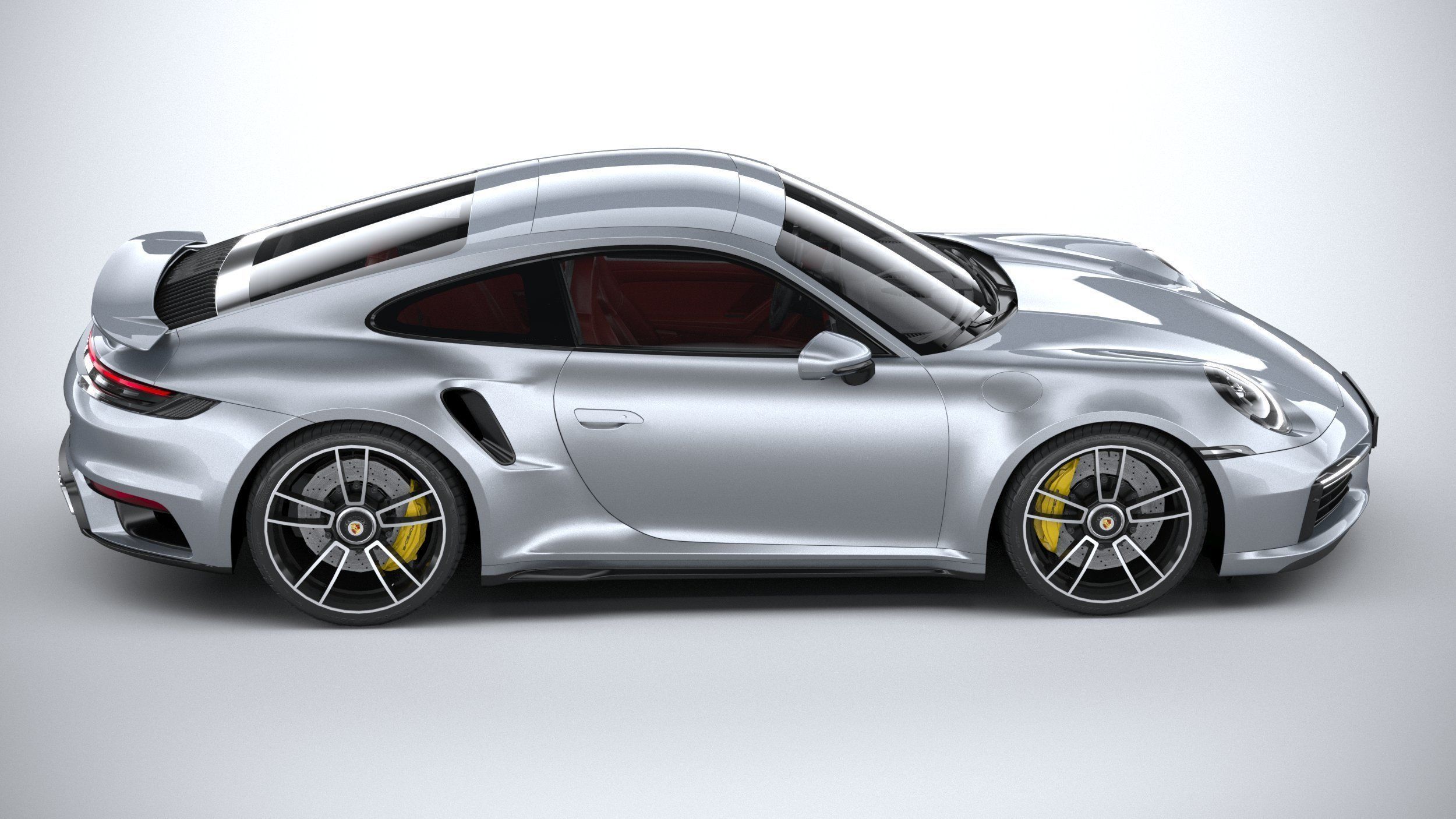 Porsche 911 Turbo S 2021 lowpoly Low-poly 3D model_11