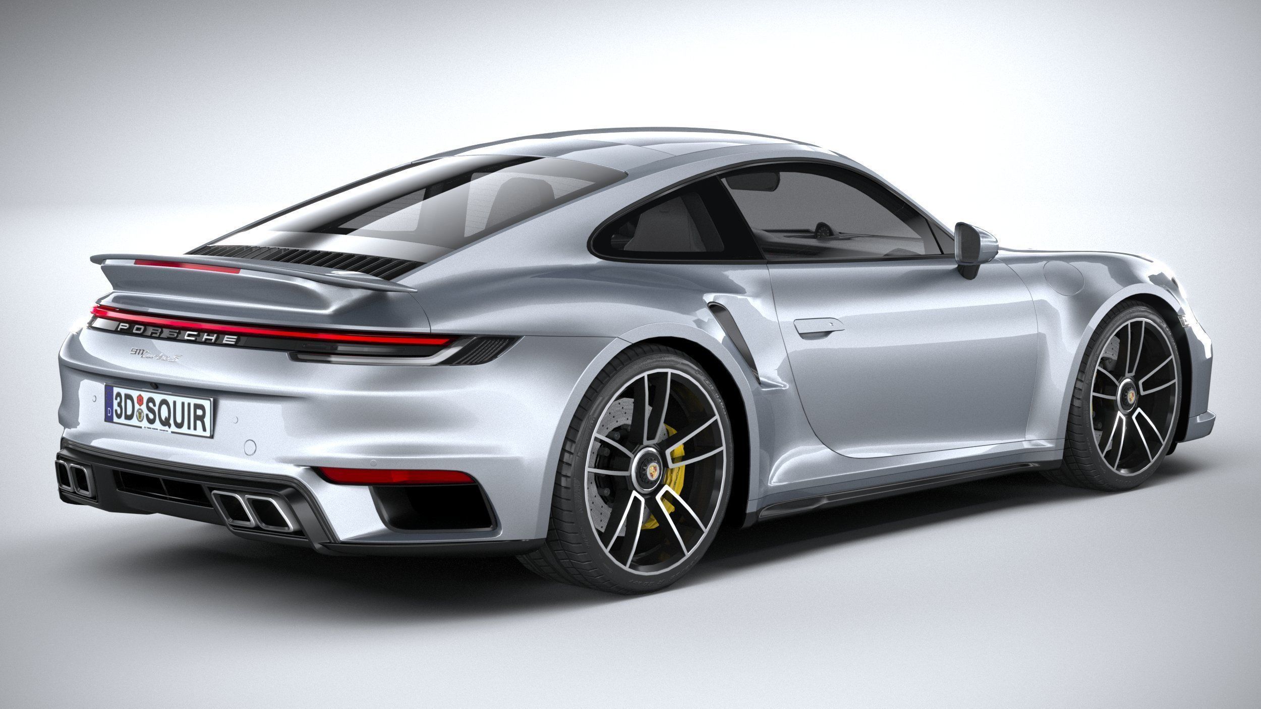 Porsche 911 Turbo S 2021 lowpoly Low-poly 3D model_17