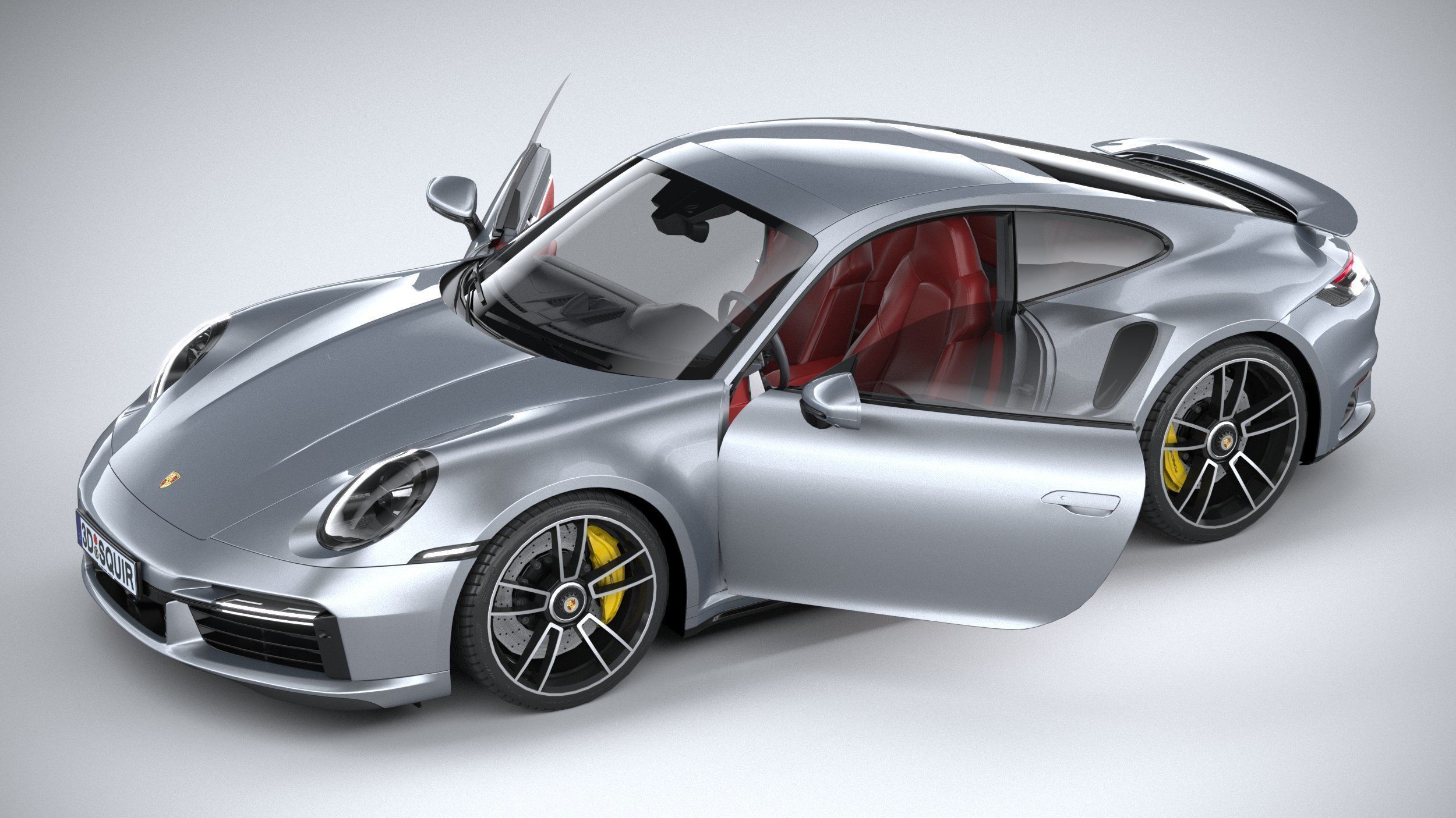 Porsche 911 Turbo S 2021 lowpoly Low-poly 3D model_22