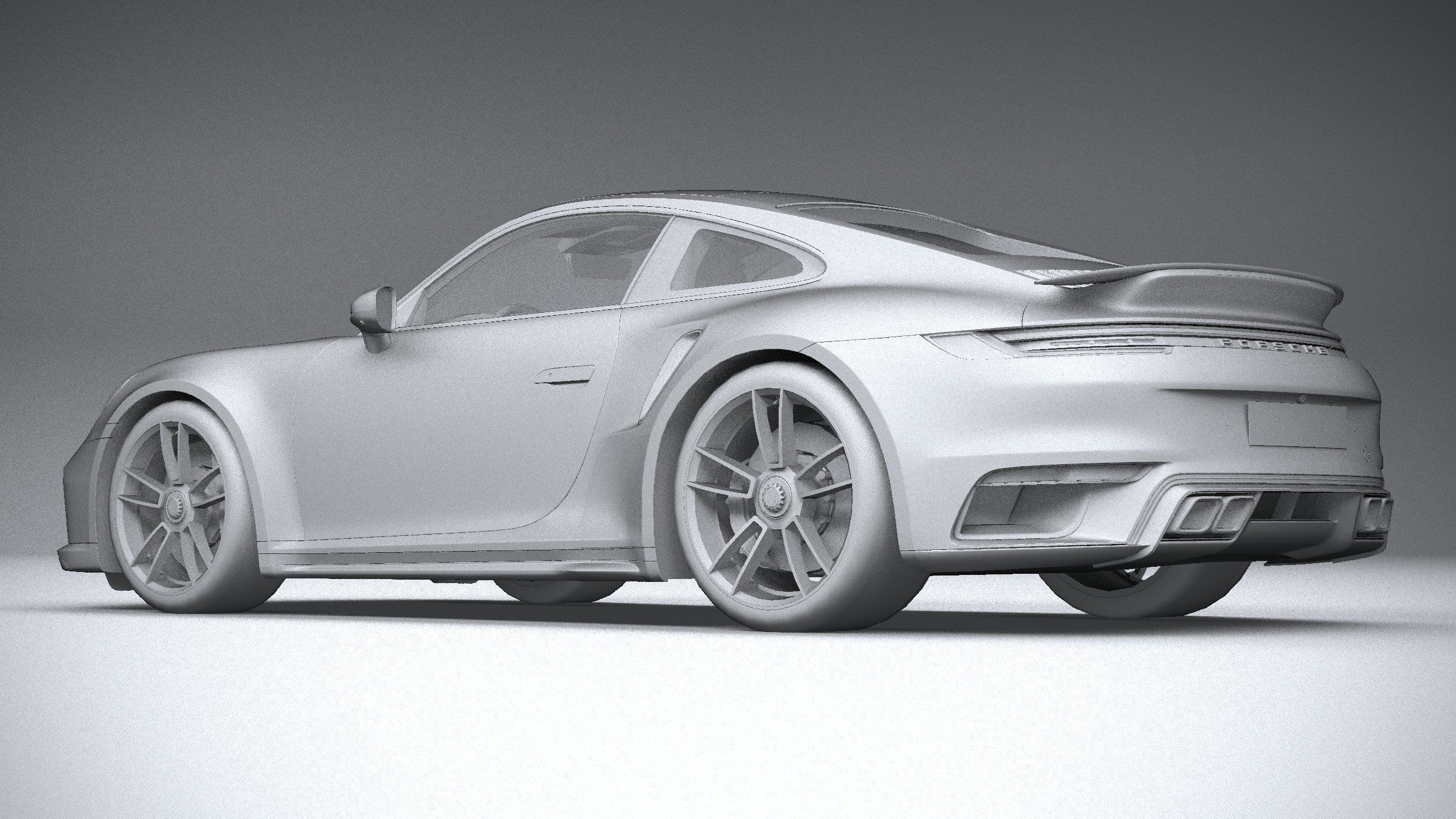 Porsche 911 Turbo S 2021 lowpoly Low-poly 3D model_27