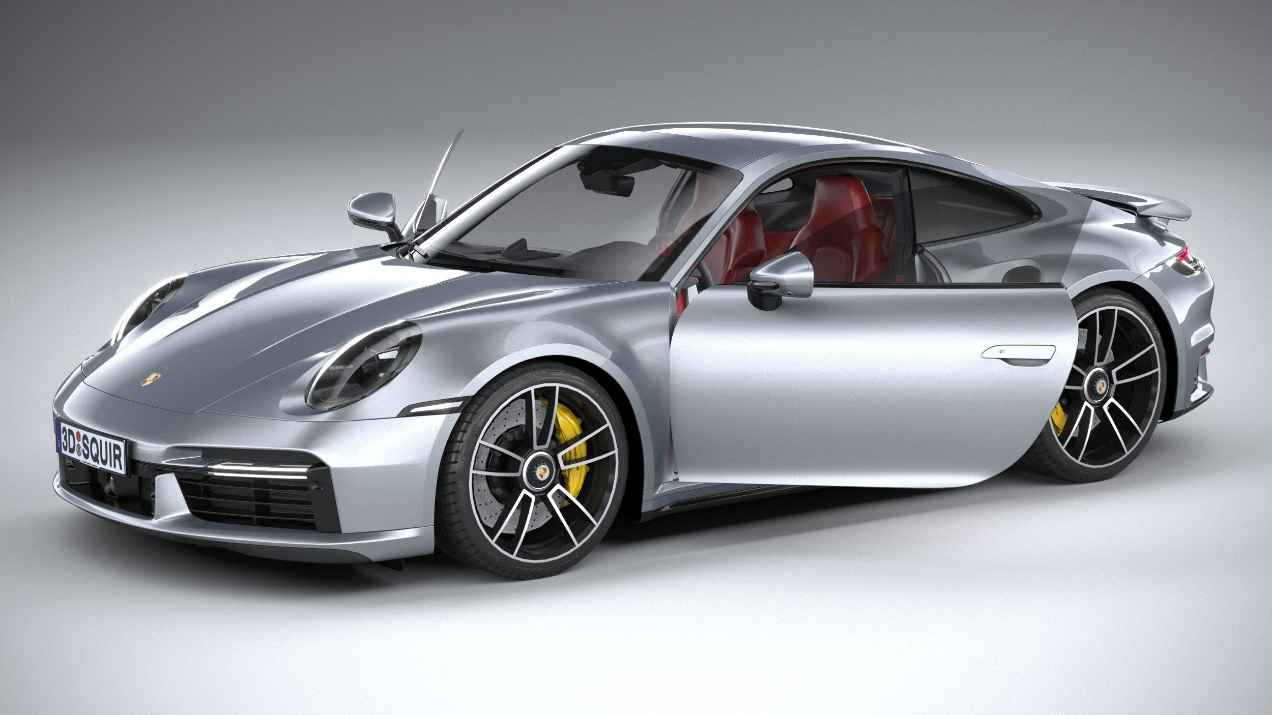 Porsche 911 Turbo S 2021 lowpoly Low-poly 3D model_19