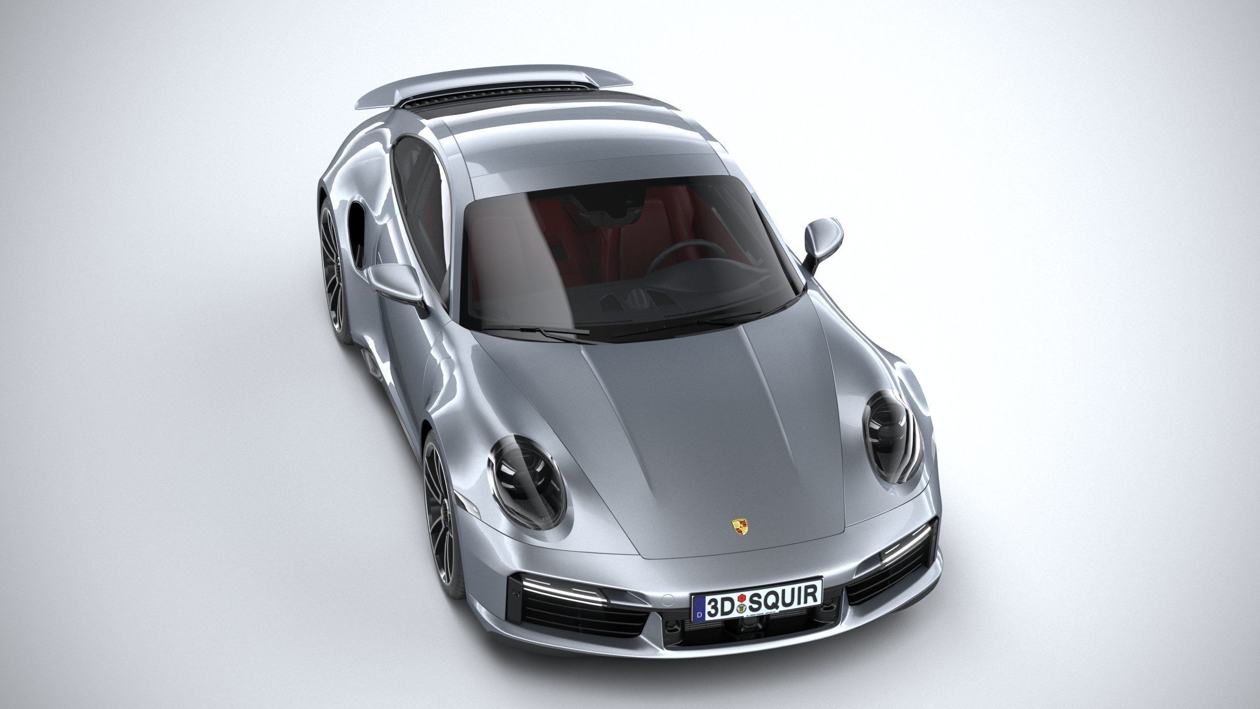 Porsche 911 Turbo S 2021 lowpoly Low-poly 3D model_12