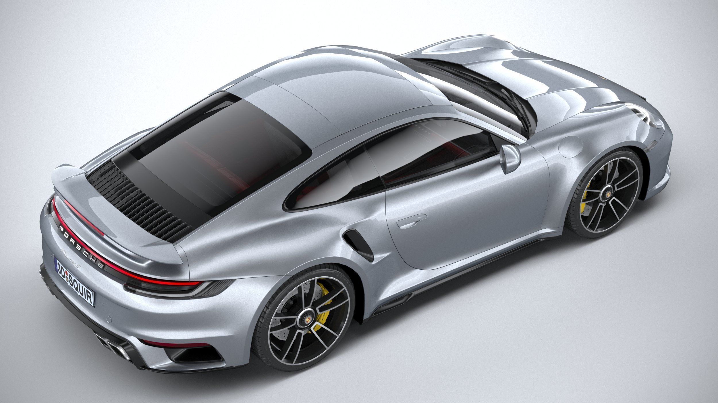 Porsche 911 Turbo S 2021 lowpoly Low-poly 3D model_10