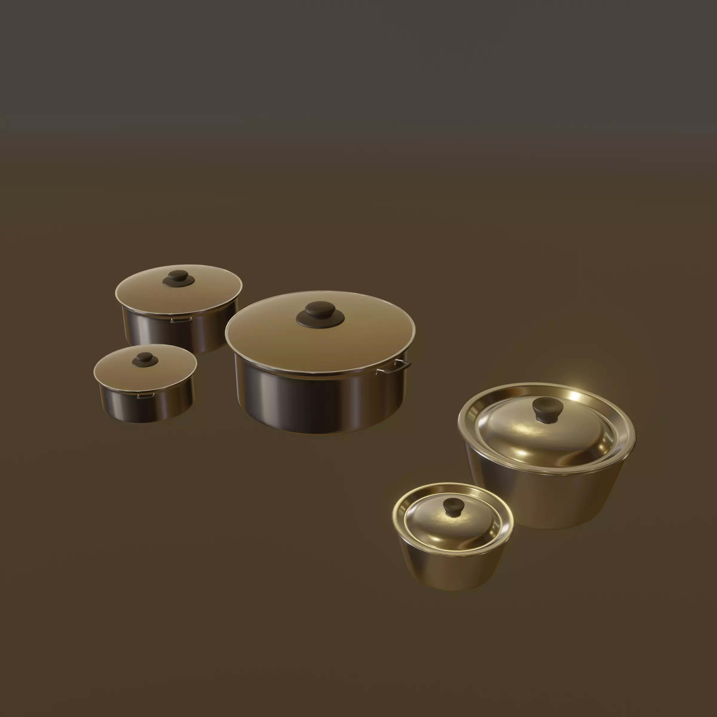 Serving pots Free 3D model