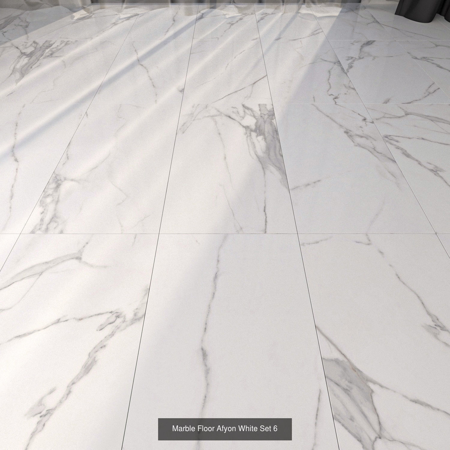 Marble Floor Afyon White Set Texture_5