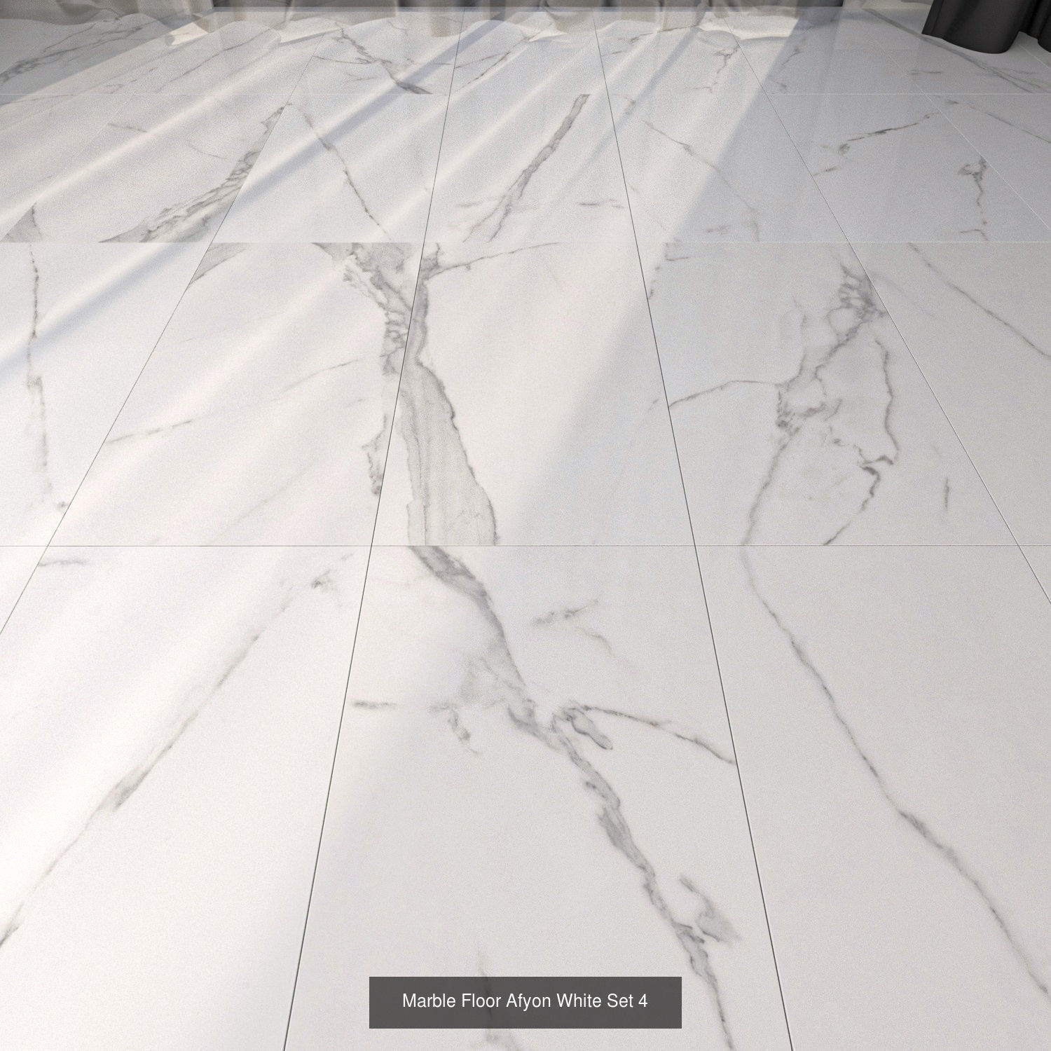 Marble Floor Afyon White Set Texture_3