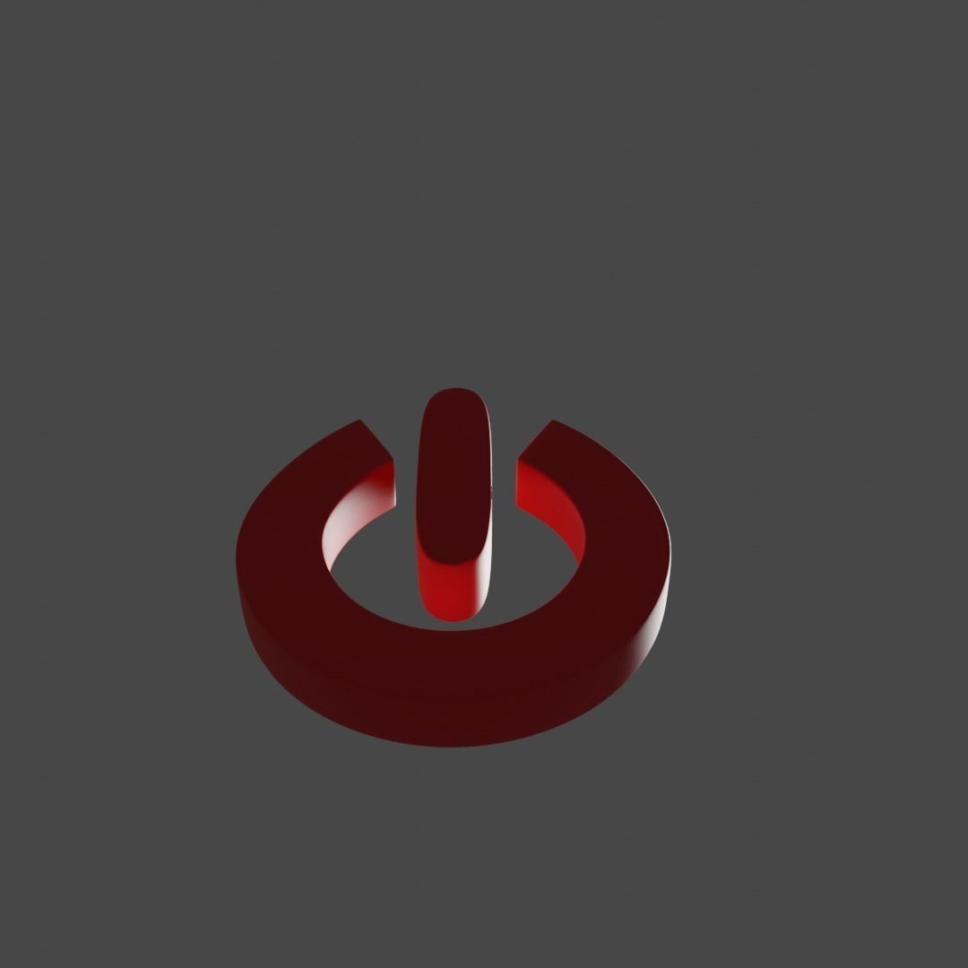 Power On-Off symbol 3D model | CGTrader