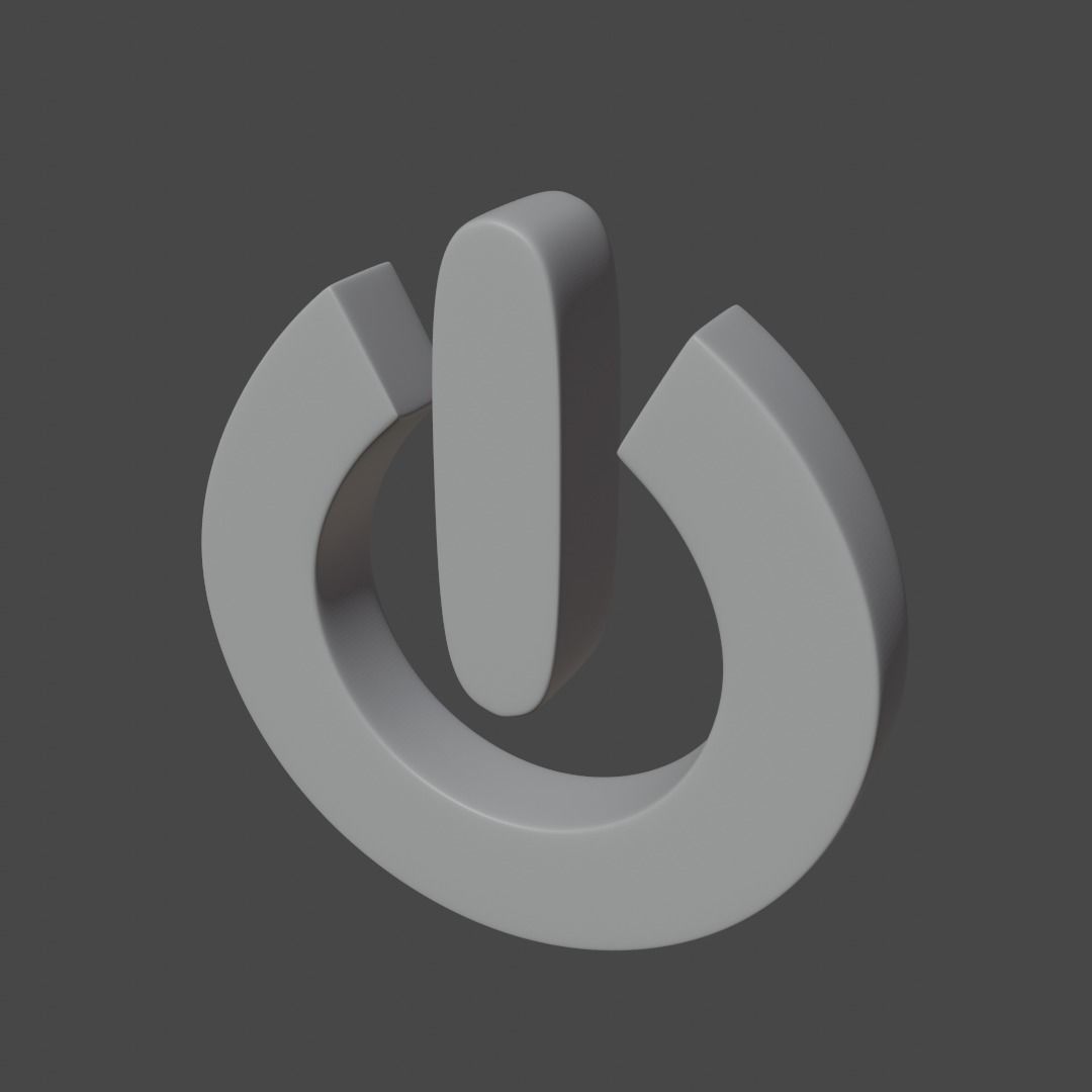 Power On-Off symbol 3D model | CGTrader